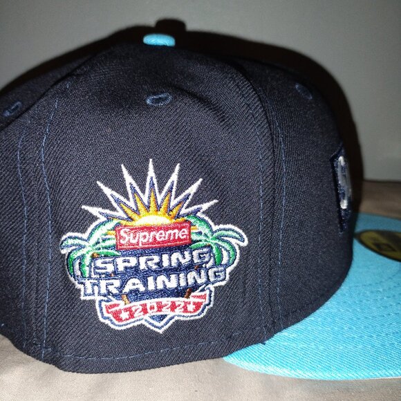 NWT Supreme Box Logo Fitted Hat Blue Size 7 1/4 - Picture 4 of 12